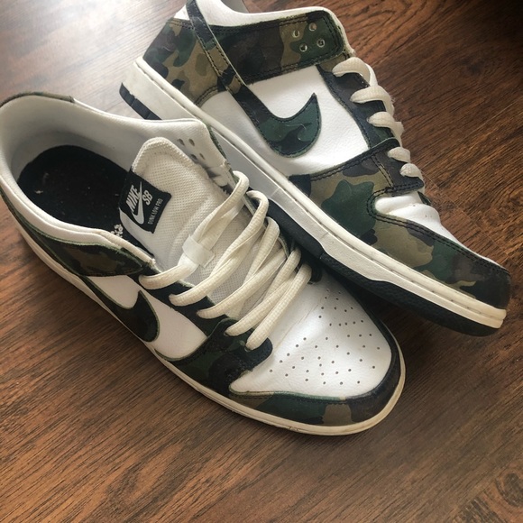 nike dunk sb low camo legion green